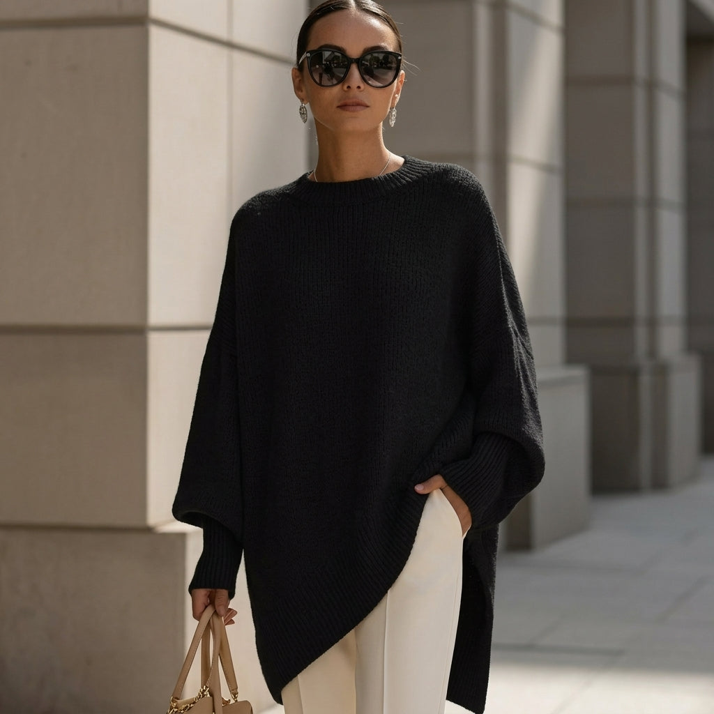 GIORGIA™ Suéter Oversize de Punto Cuello Redondo