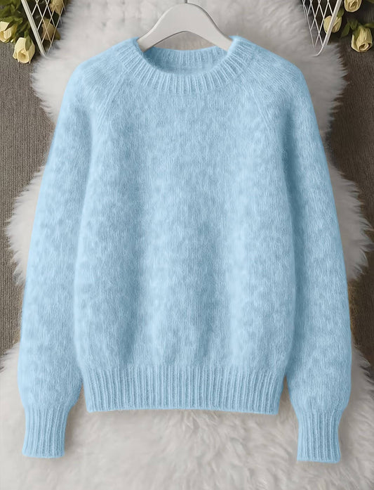 Jersey cuello redondo mujer suave y ligero