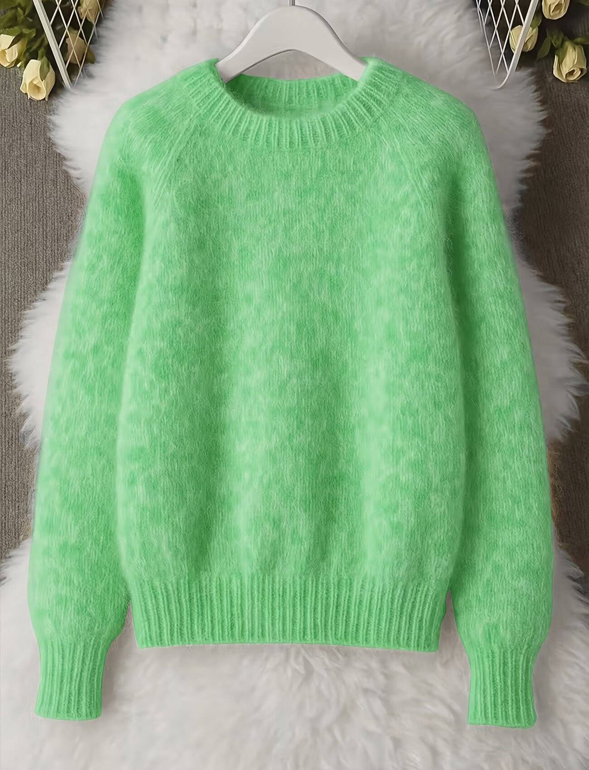 Jersey cuello redondo mujer suave y ligero