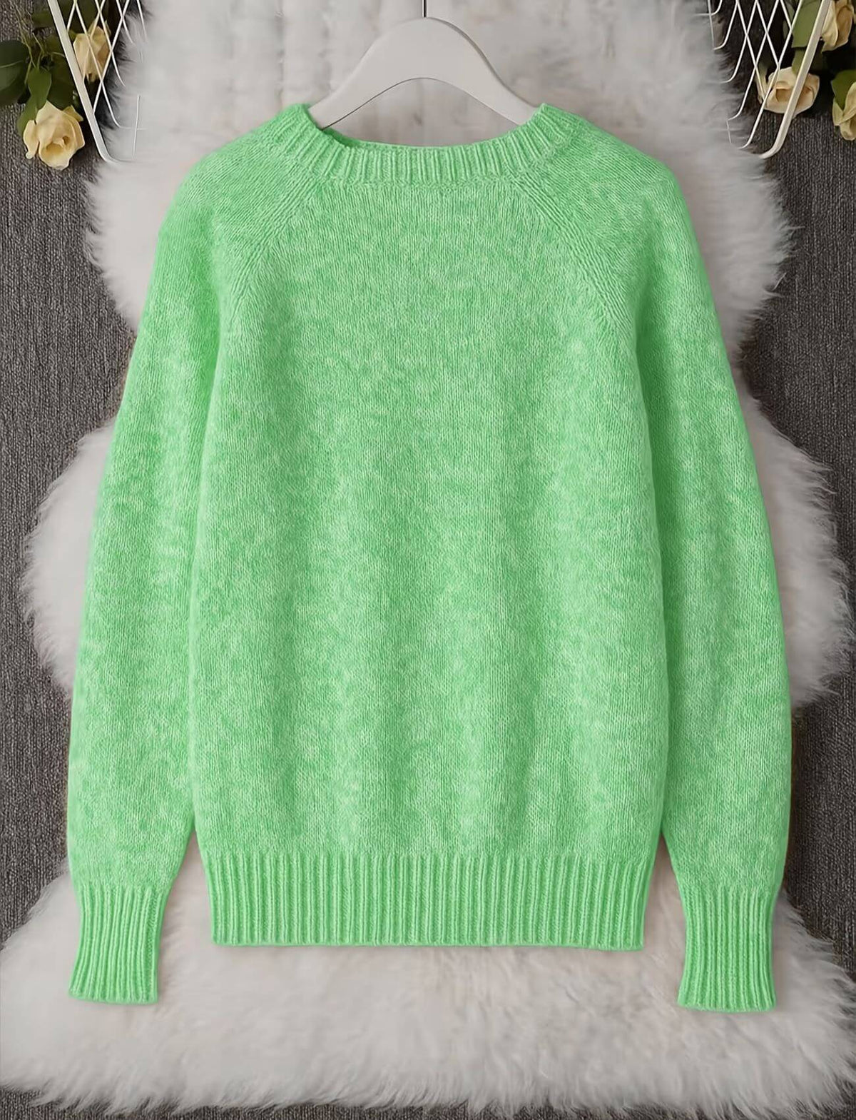 Jersey cuello redondo mujer suave y ligero