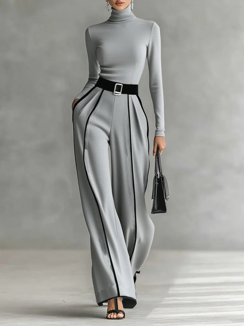 Vera | Atuendo Elegante con Detalles de Contraste