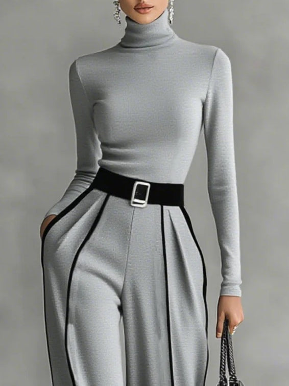 Vera | Atuendo Elegante con Detalles de Contraste