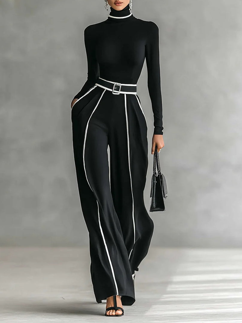 Vera | Atuendo Elegante con Detalles de Contraste