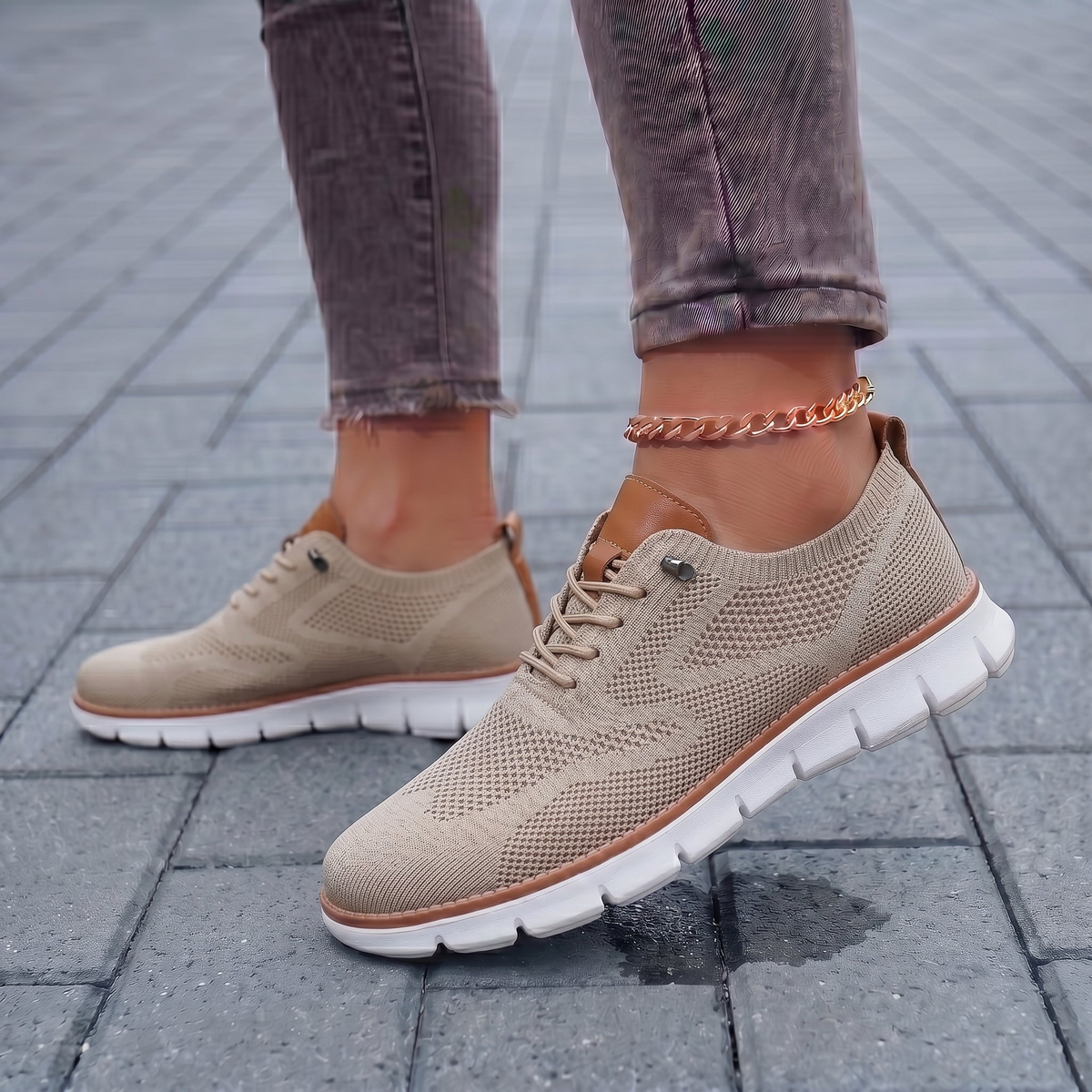 Zapatillas mujer con plantilla acolchada para caminar