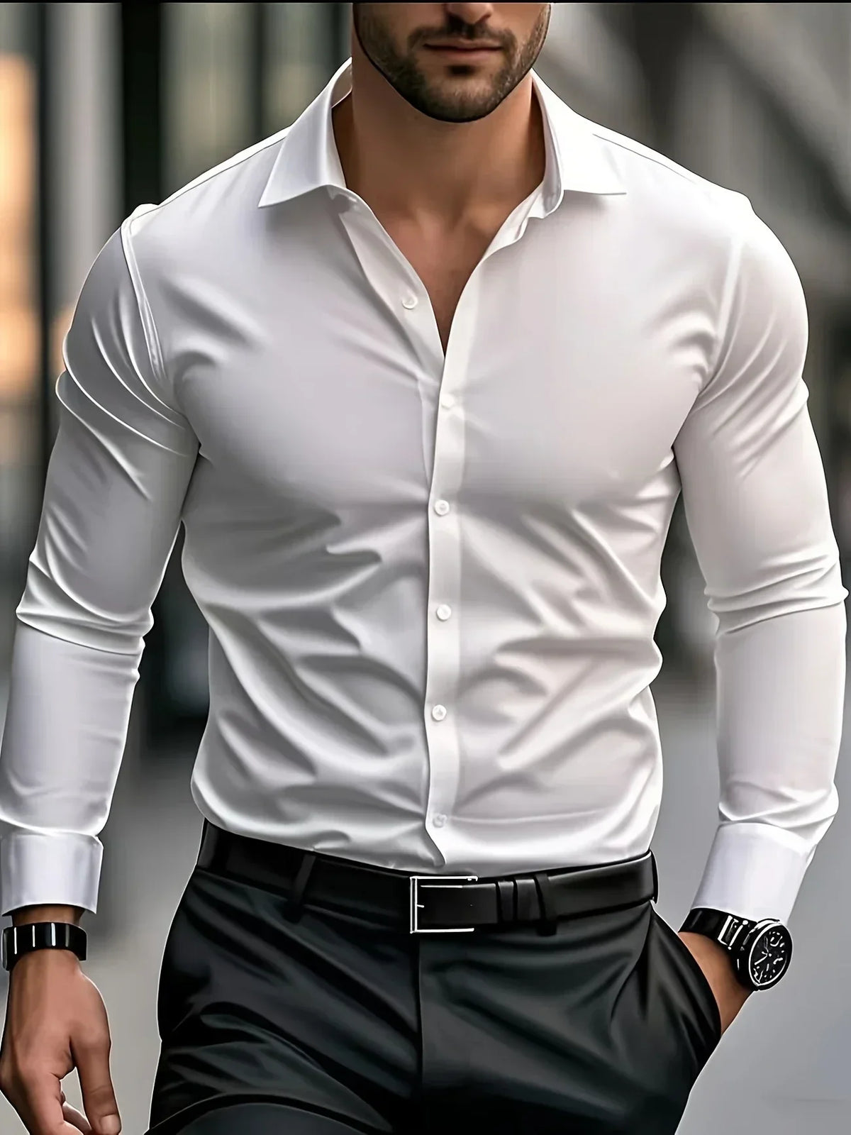 Azel | Camisa Elegante de Manga Larga con Botones