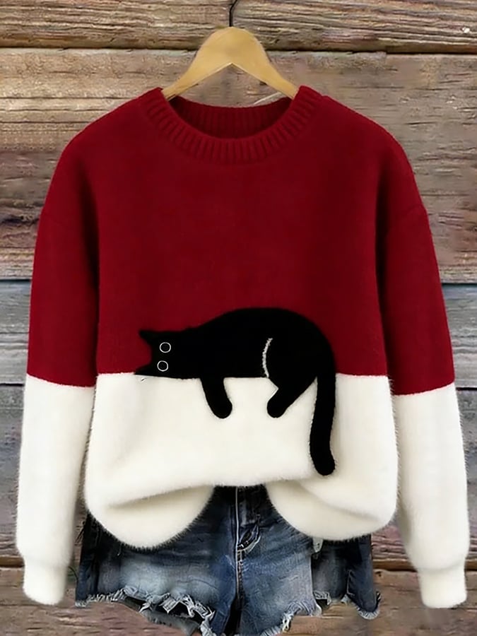 Jersey oversize mujer suave con motivo divertido