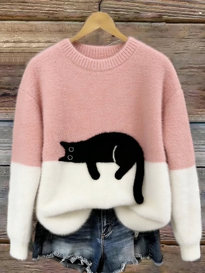 Jersey oversize mujer suave con motivo divertido