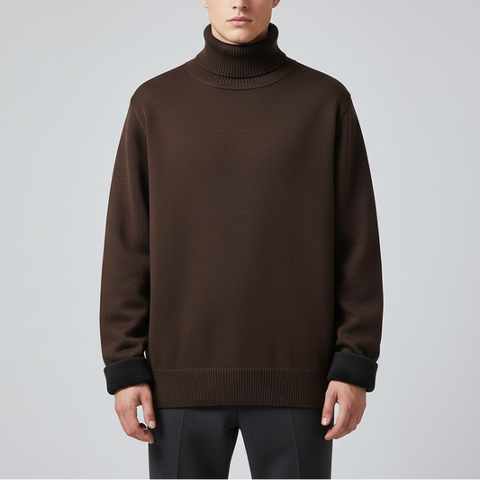 Jersey de cuello alto para hombre de punto liso - imagen 2