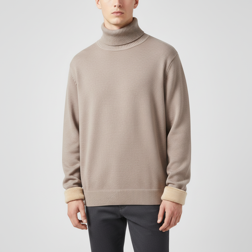 Jersey de cuello alto para hombre de punto liso - imagen 3