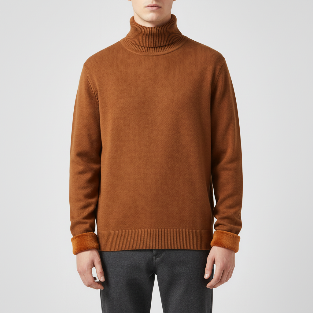 Jersey de cuello alto para hombre de punto liso - imagen 4