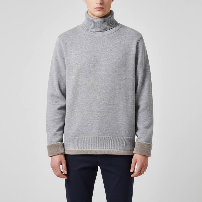 Jersey de cuello alto para hombre de punto liso - imagen 7