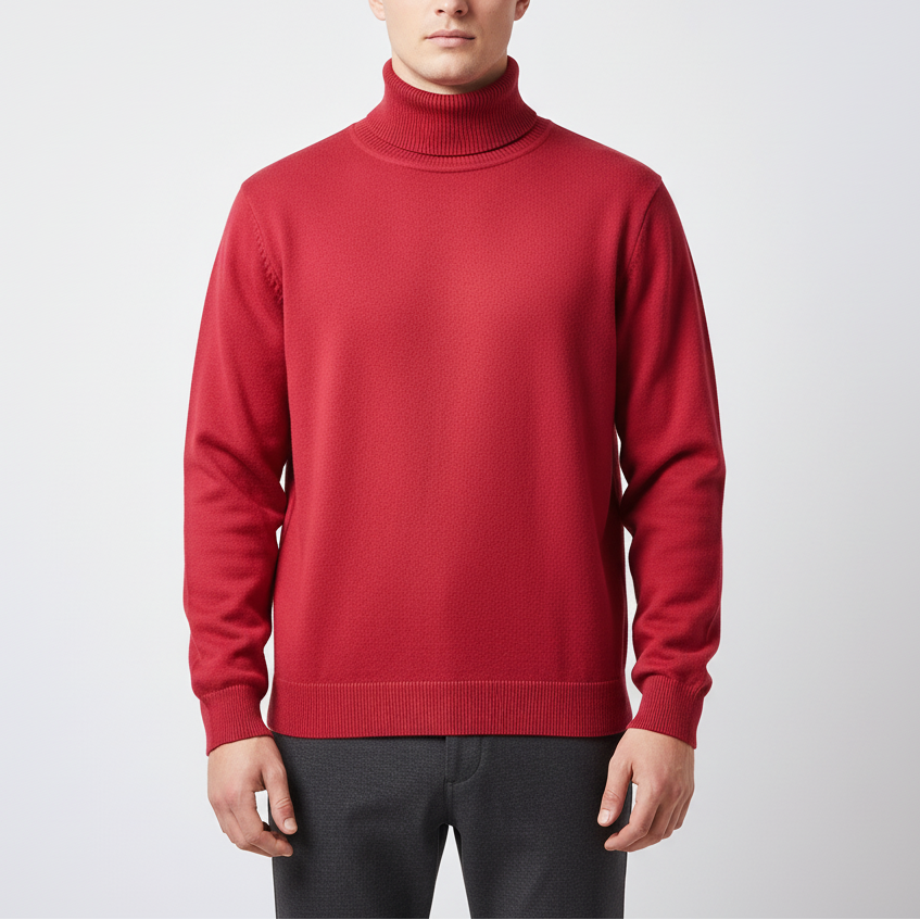 Jersey de cuello alto para hombre de punto liso - imagen 8