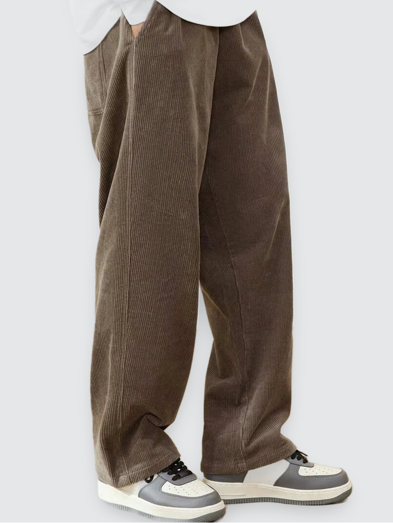 Agustín | Pantalón de Pana Recto con Cintura Elástica para Hombre