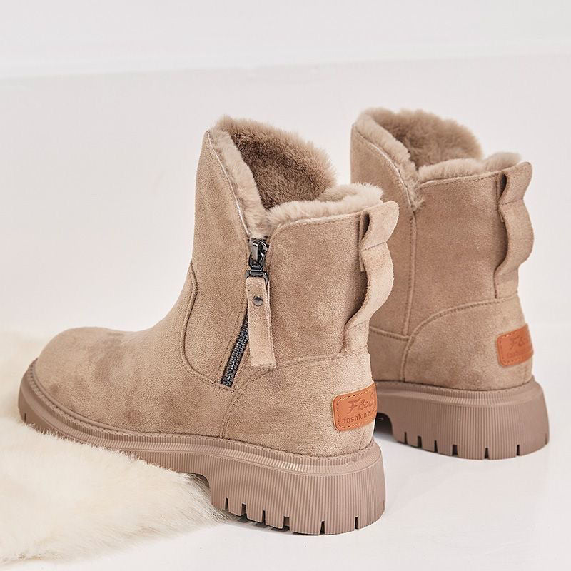 Ainhoa | Botas de Invierno con Forro de Felpa y Suela Antideslizante - Albaricoque