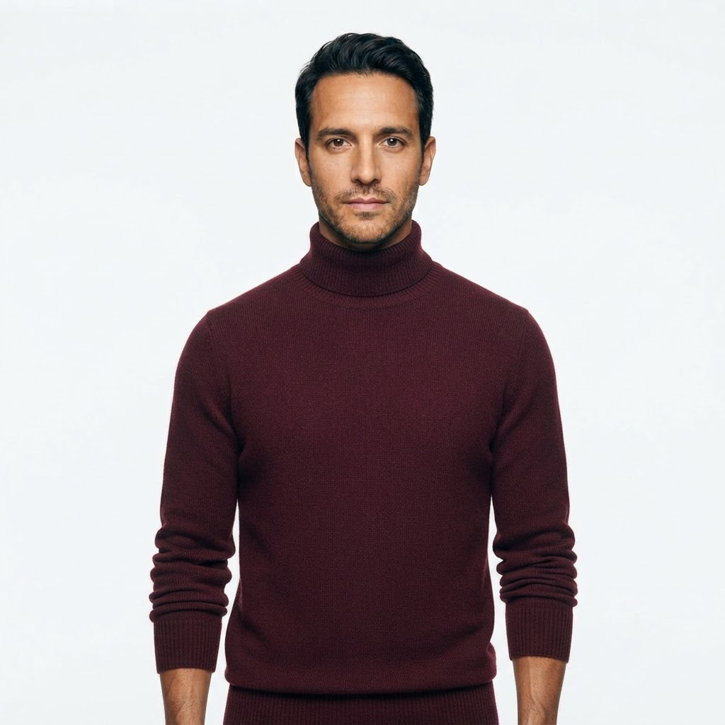 Jersey de cuello alto para hombre de punto viscosa - Álvaro