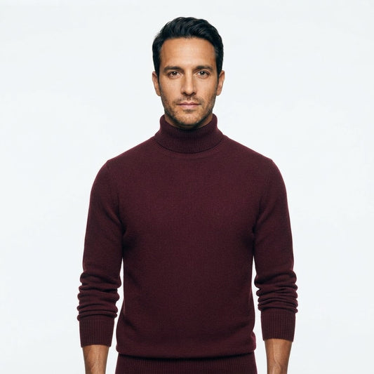Jersey de cuello alto para hombre de punto viscosa - Álvaro