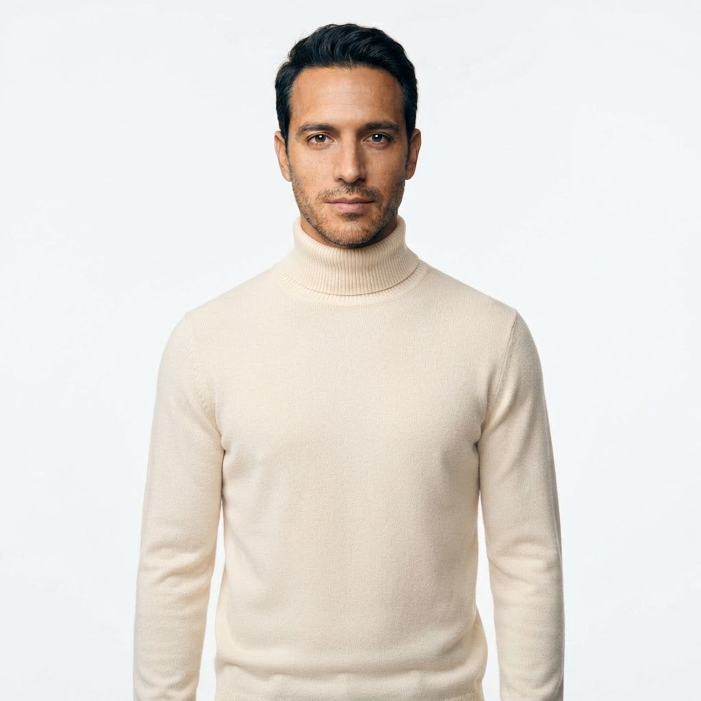 Jersey de cuello alto para hombre de punto viscosa - Álvaro