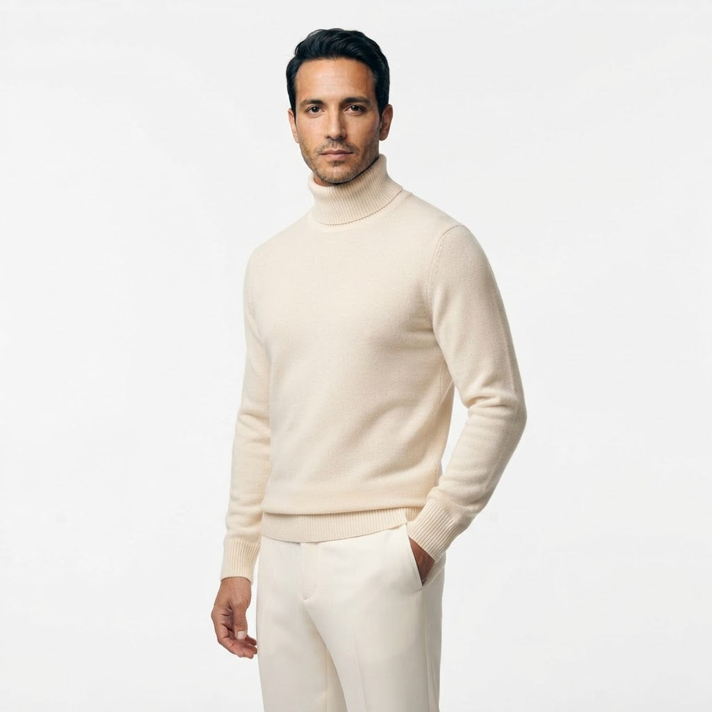 Jersey de cuello alto para hombre de punto viscosa - Álvaro