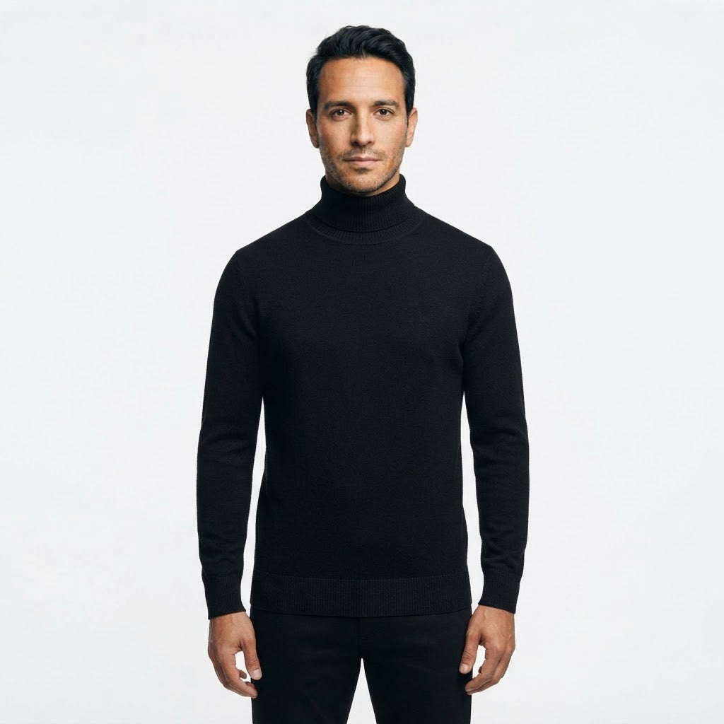 Jersey de cuello alto para hombre de punto viscosa - Álvaro