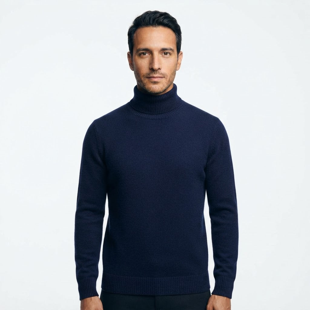 Jersey de cuello alto para hombre de punto viscosa - Álvaro