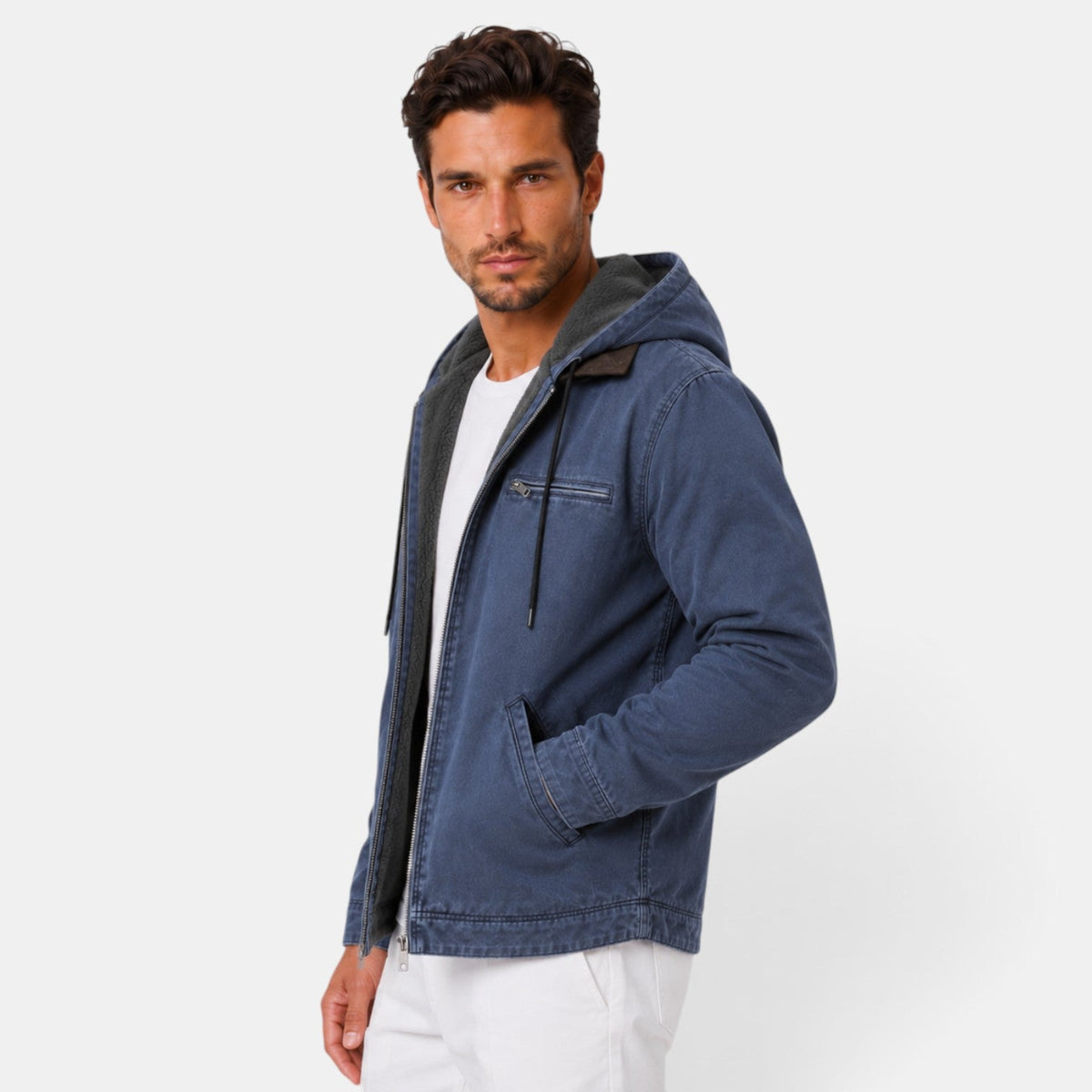 Chaqueta de hombre con capucha y forro polar - imagen 5
