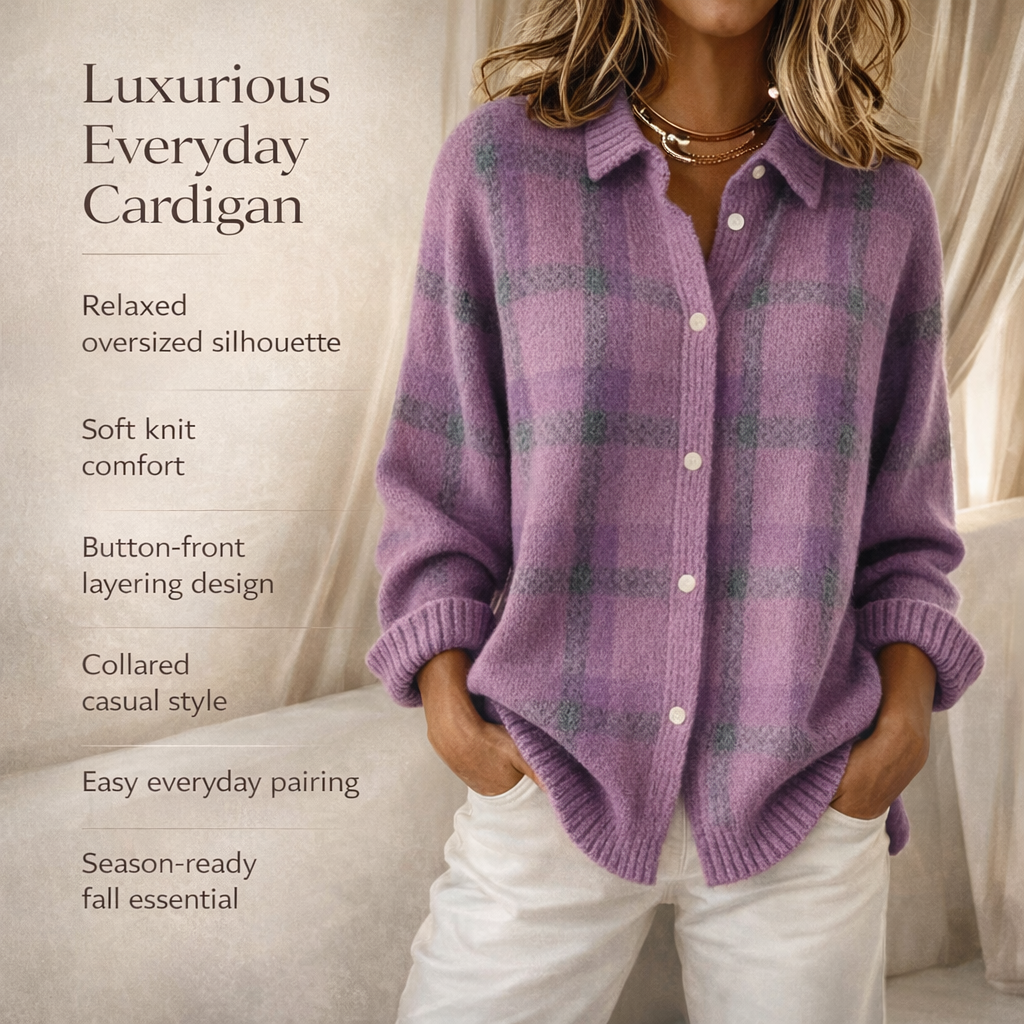 Cárdigan Oversize de Punto Grueso con Hombro Caído - vista 7