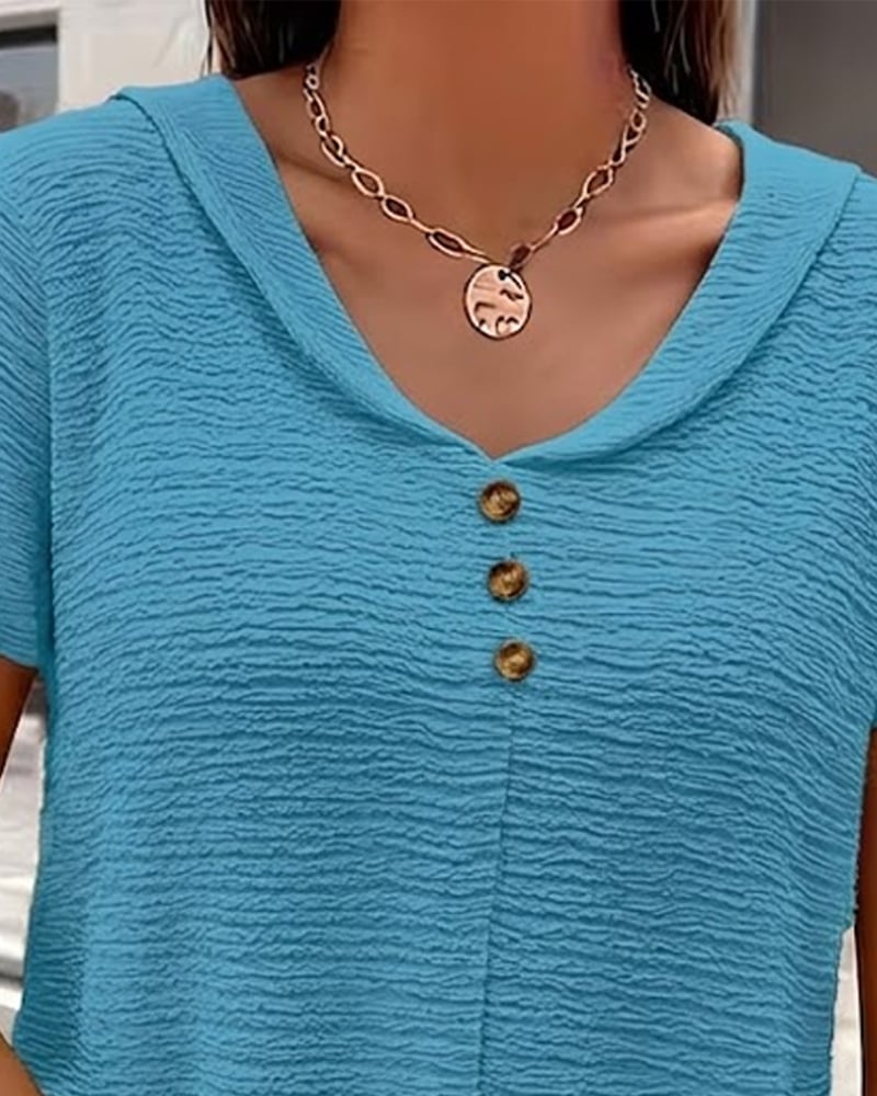 Olivia | Camiseta Cuello Peter Pan con Botones