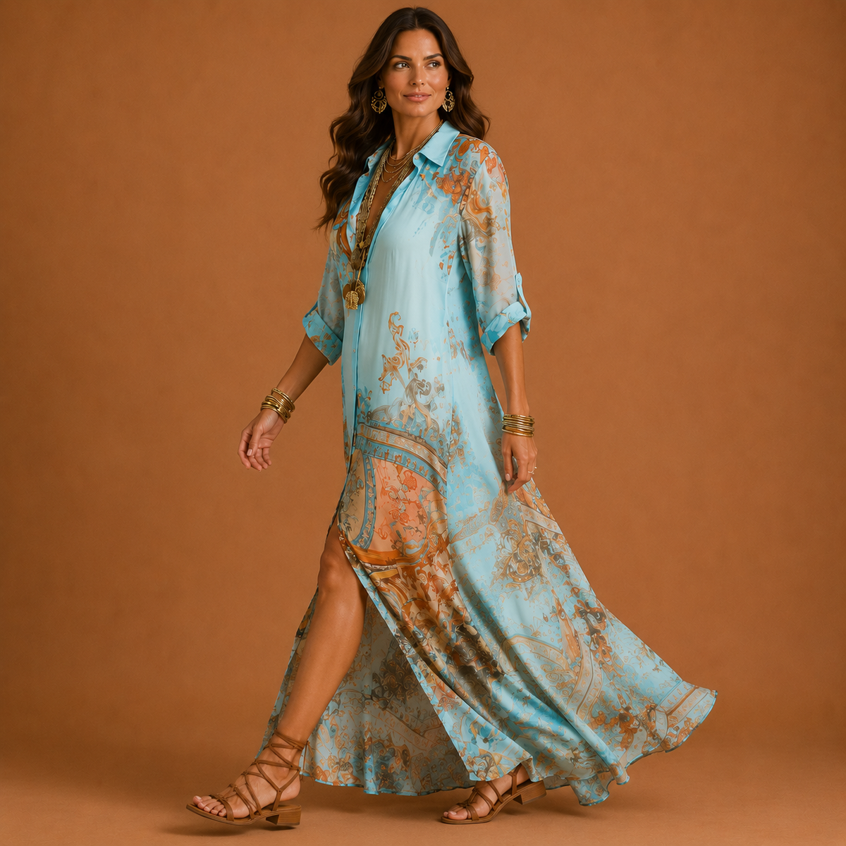 CLEO | Blusa Vestido Mediterráneo Elegante