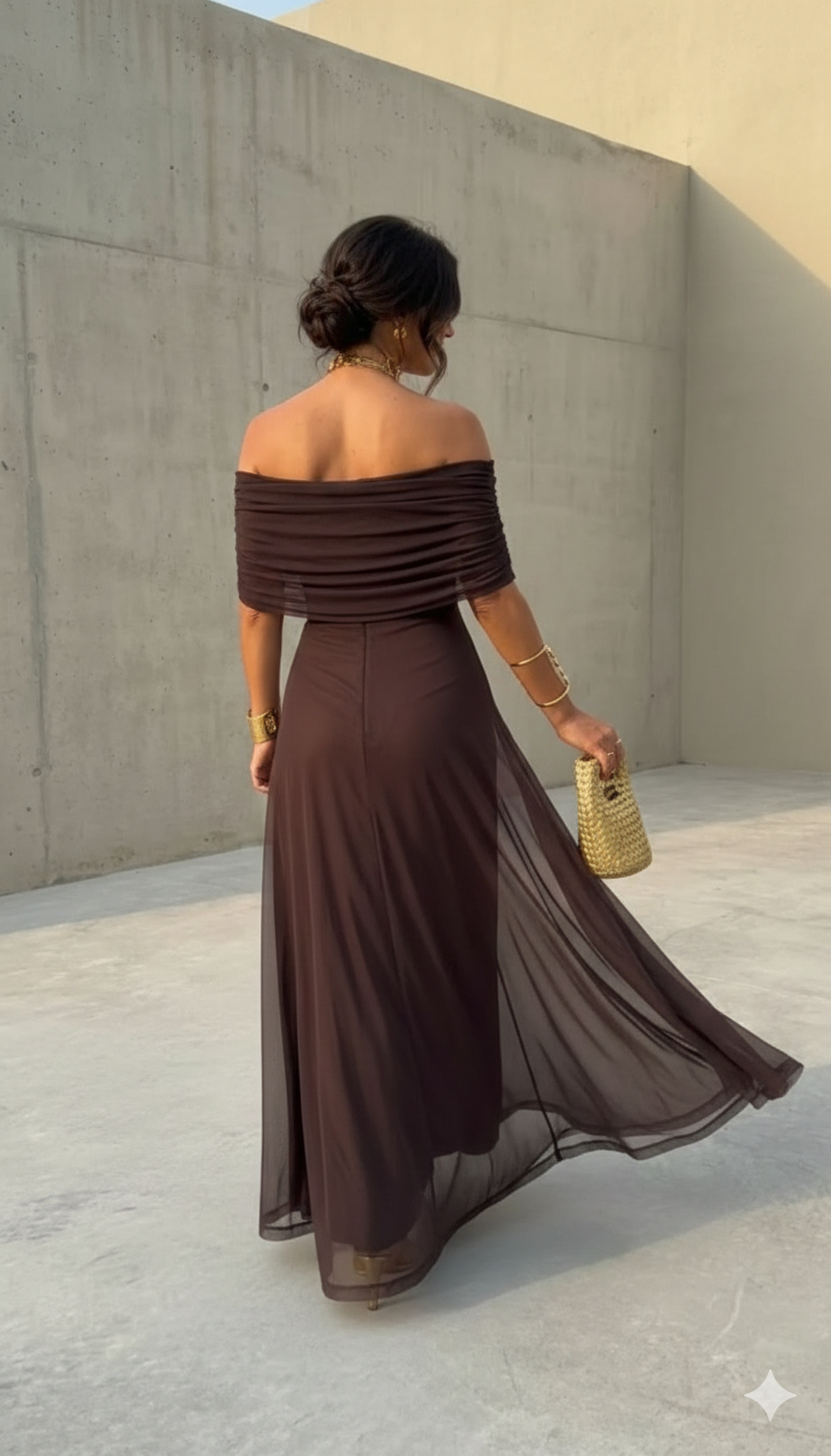 Uma | Vestido Largo Fluido con Diseño Elegante