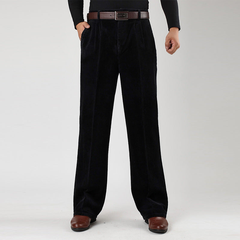 Pantalón de pana de hombre con pinzas y pierna ancha - imagen 3