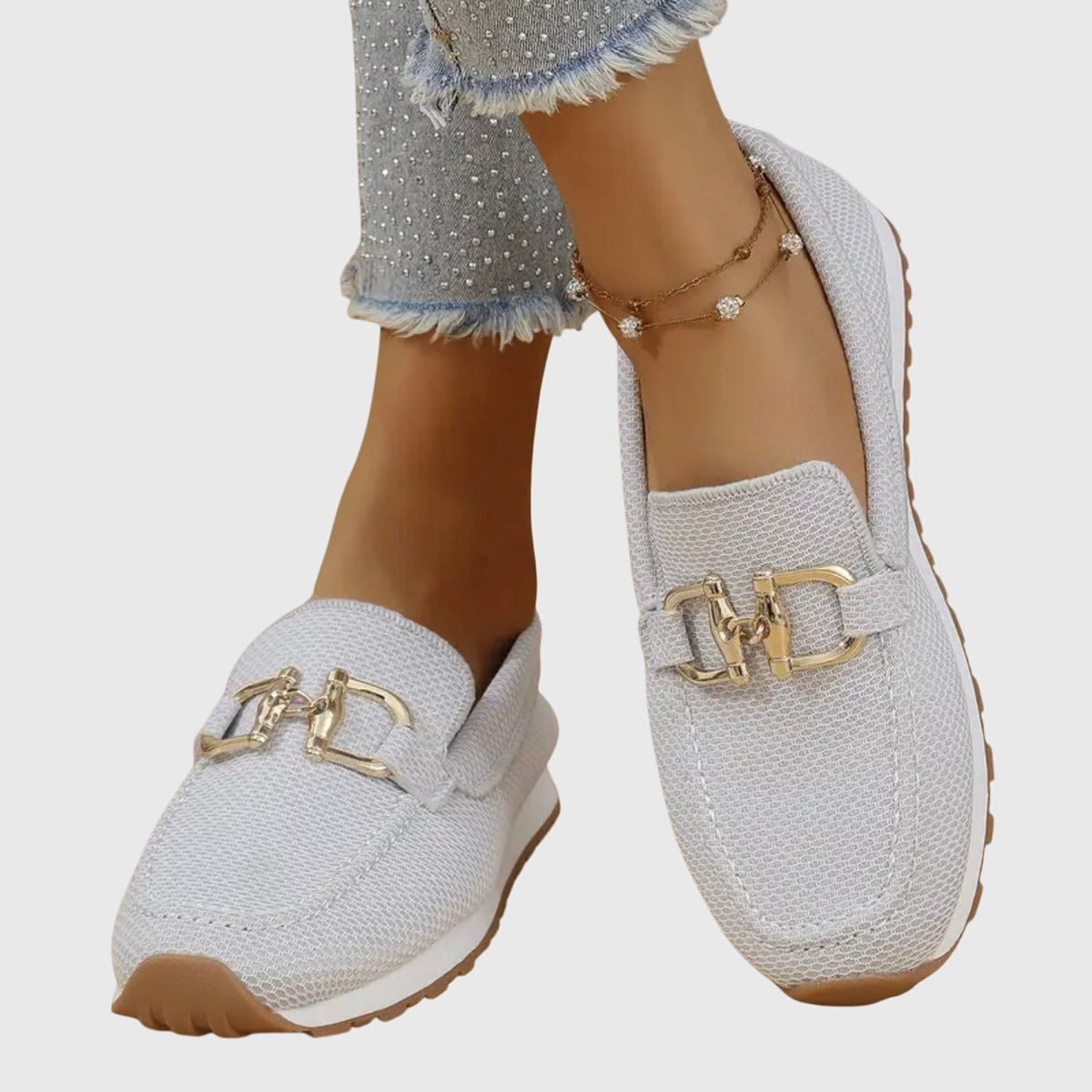 Zapatillas mocasín mujer cómodas transpirables