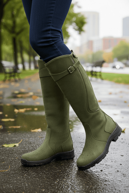 Botas altas de mujer hasta la rodilla con suela firme - Carmela
