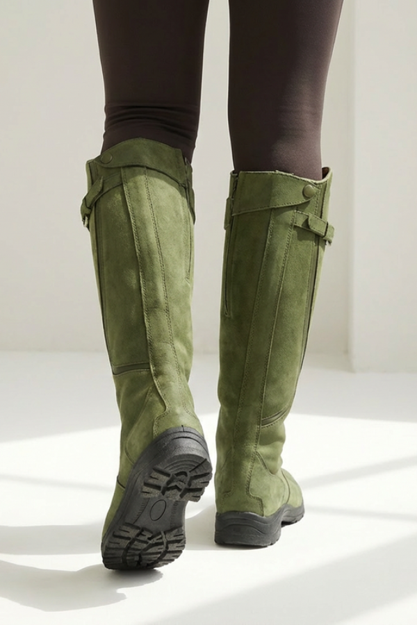 Botas altas de mujer hasta la rodilla con suela firme - Carmela