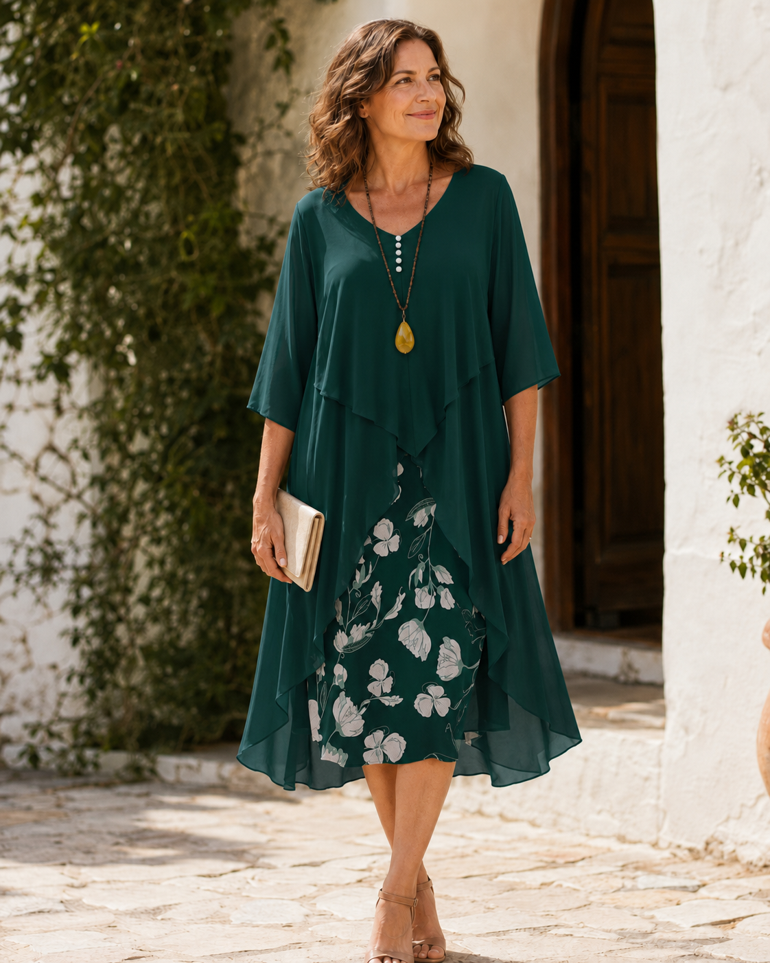 Odette | Vestido Maxi de Capas