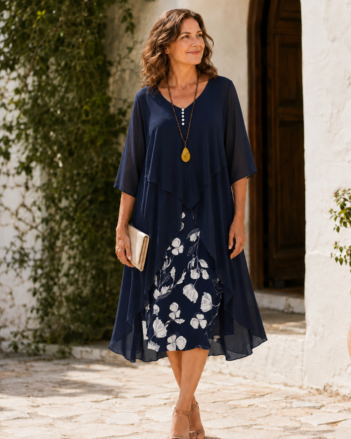 Odette | Vestido Maxi de Capas
