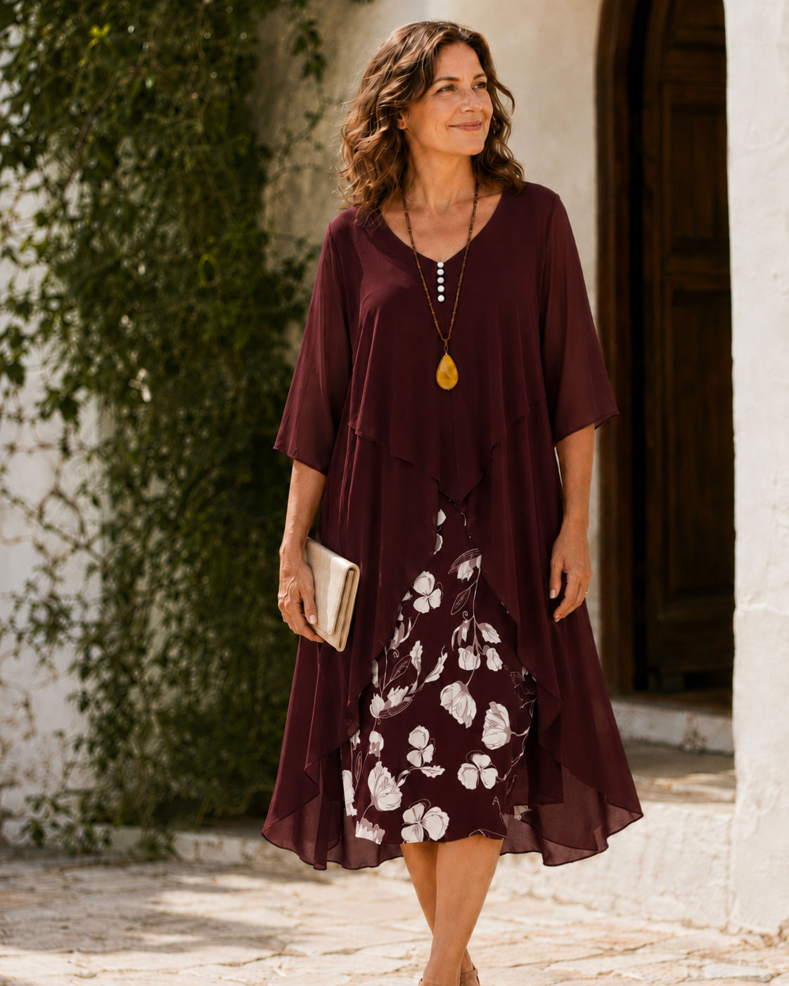 Odette | Vestido Maxi de Capas