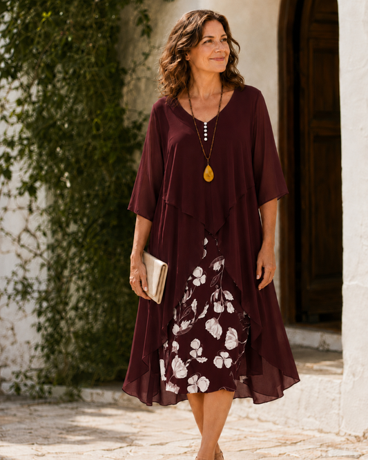 Odette | Vestido Maxi de Capas