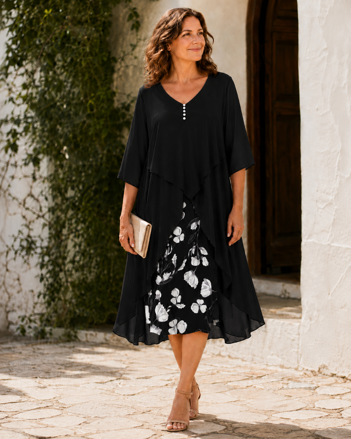 Odette | Vestido Maxi de Capas