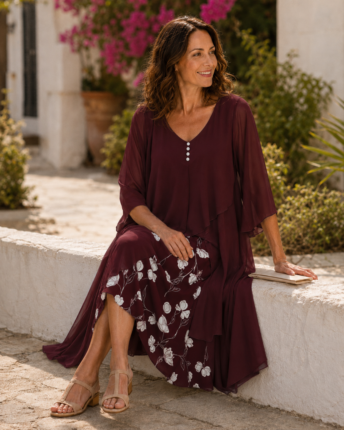 Odette | Vestido Maxi de Capas