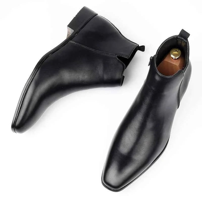 Demetrio | Botines Chelsea de Hombre Efecto Piel con Puntera Afilada