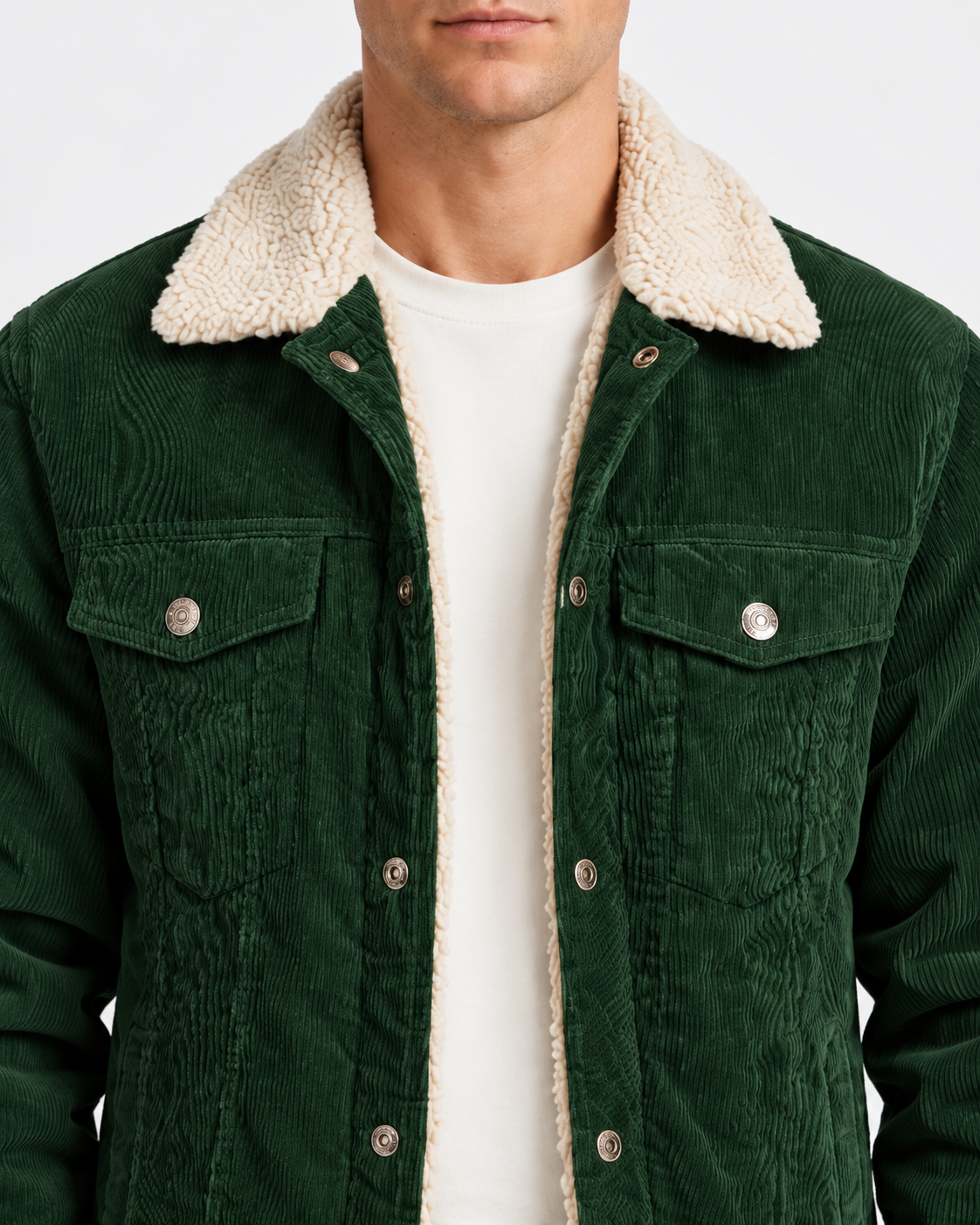 Diego | Chaqueta de Pana con Cuello de Borreguito para Hombre