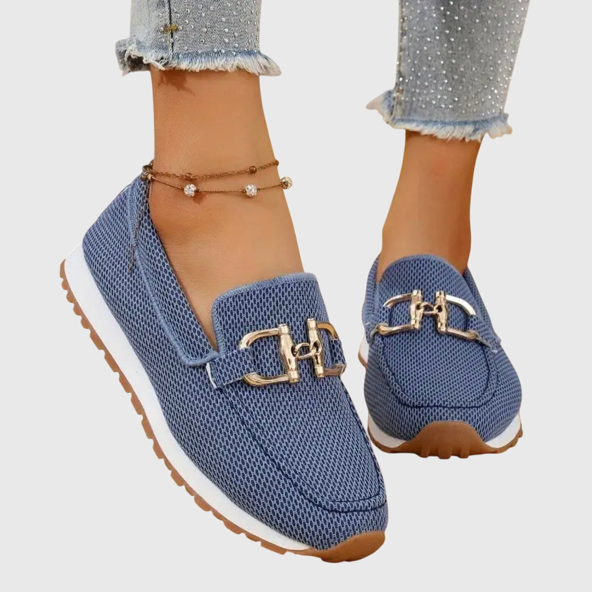 Zapatillas mocasín mujer cómodas transpirables