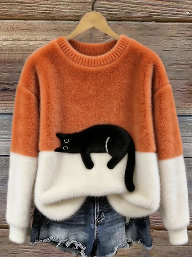 Jersey oversize mujer suave con motivo divertido