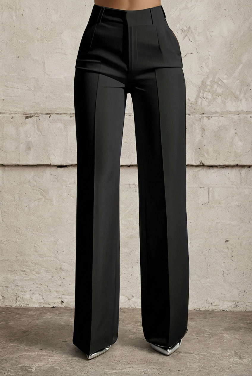 Elena | Pantalón de Talle Alto con Pierna Recta