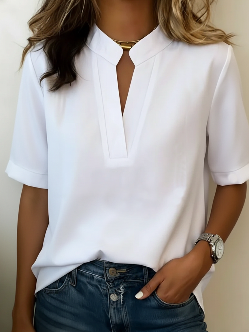 Elisa | Blusa Elegante con Cuello Refinada