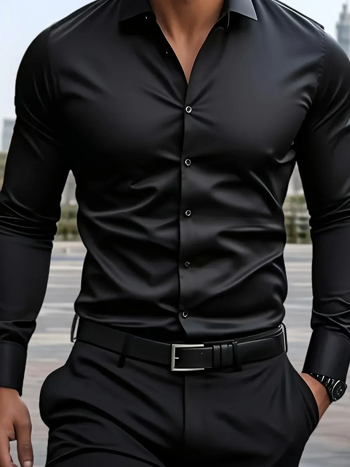 Azel | Camisa Elegante de Manga Larga con Botones