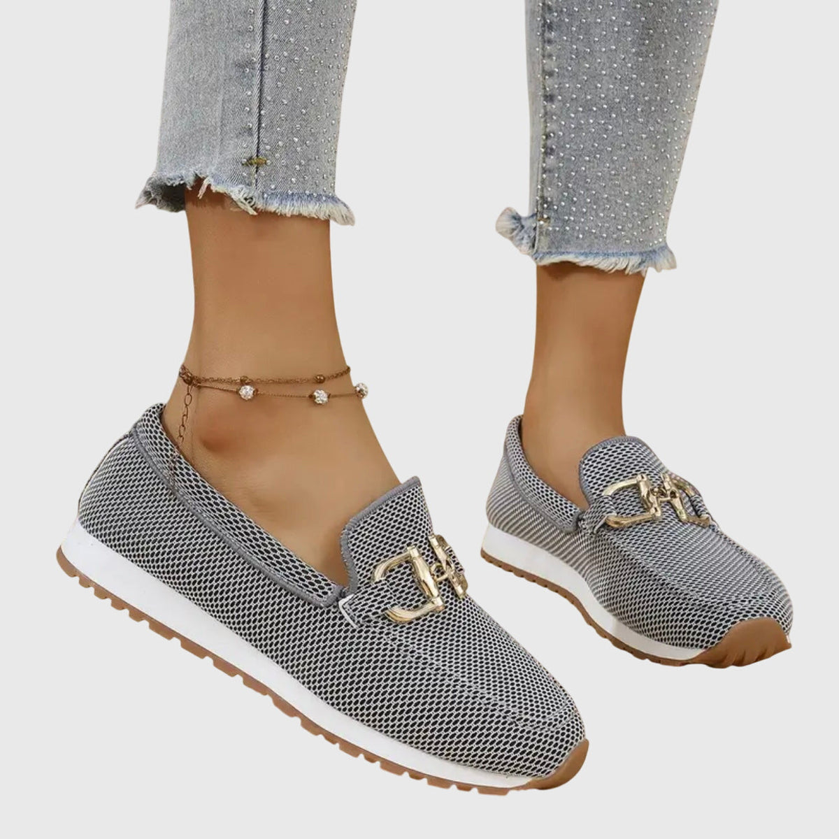 Zapatillas mocasín mujer cómodas transpirables