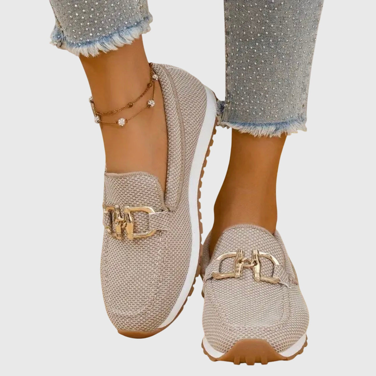 Zapatillas mocasín mujer cómodas transpirables