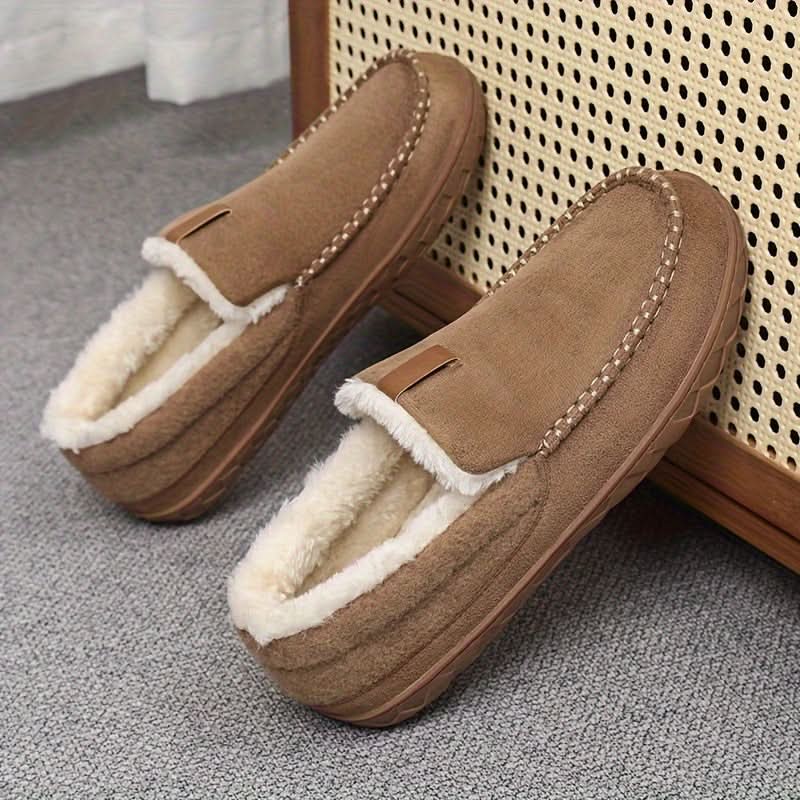 Francisco | Zapatillas de Casa Mocasín para Hombre con Forro Borreguito