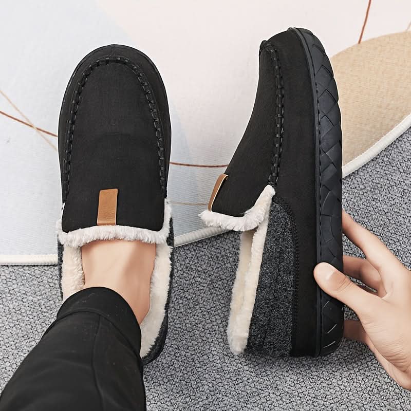 Francisco | Zapatillas de Casa Mocasín para Hombre con Forro Borreguito